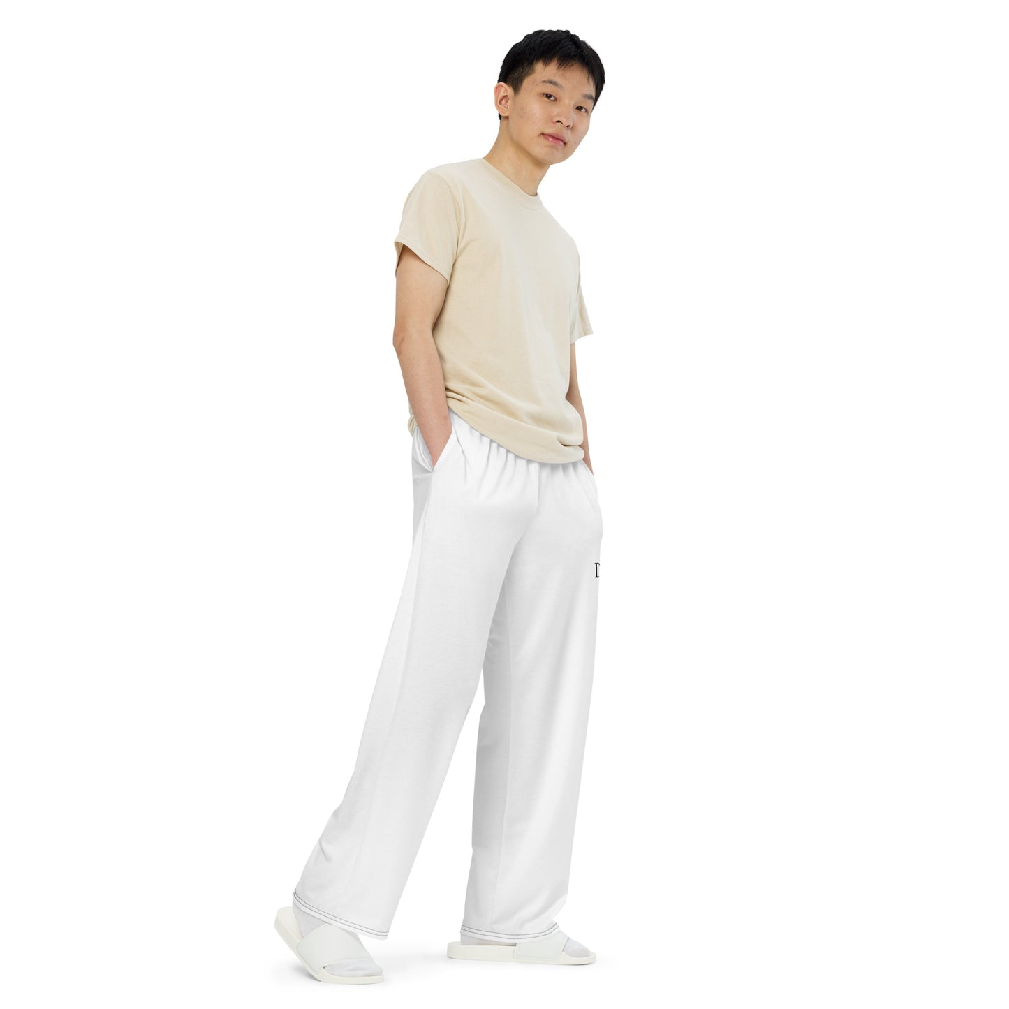 All-over  unisex wide-leg pants